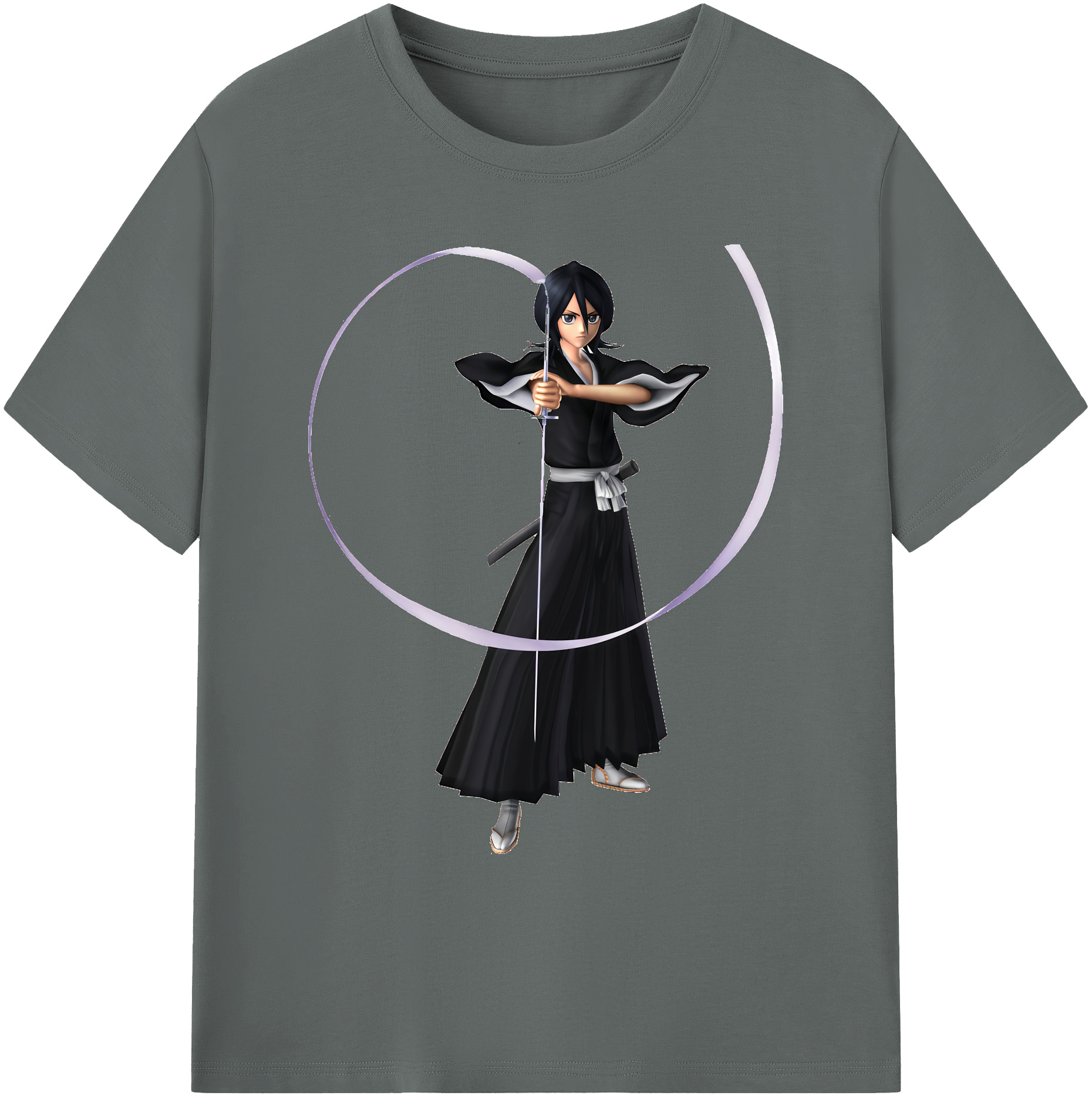 （画像用） ブリーチ 朽木ルキア BLEACH Kuchiki Rukia 綿100％ メンズ半袖Tシャツ｜肌触りやわらか＆通気性